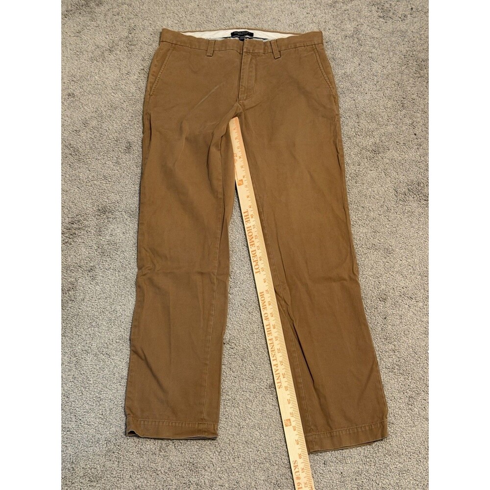 Banana Republic Men’s Brown Chino Pants Cotton Twill Flat Front Straight 30W